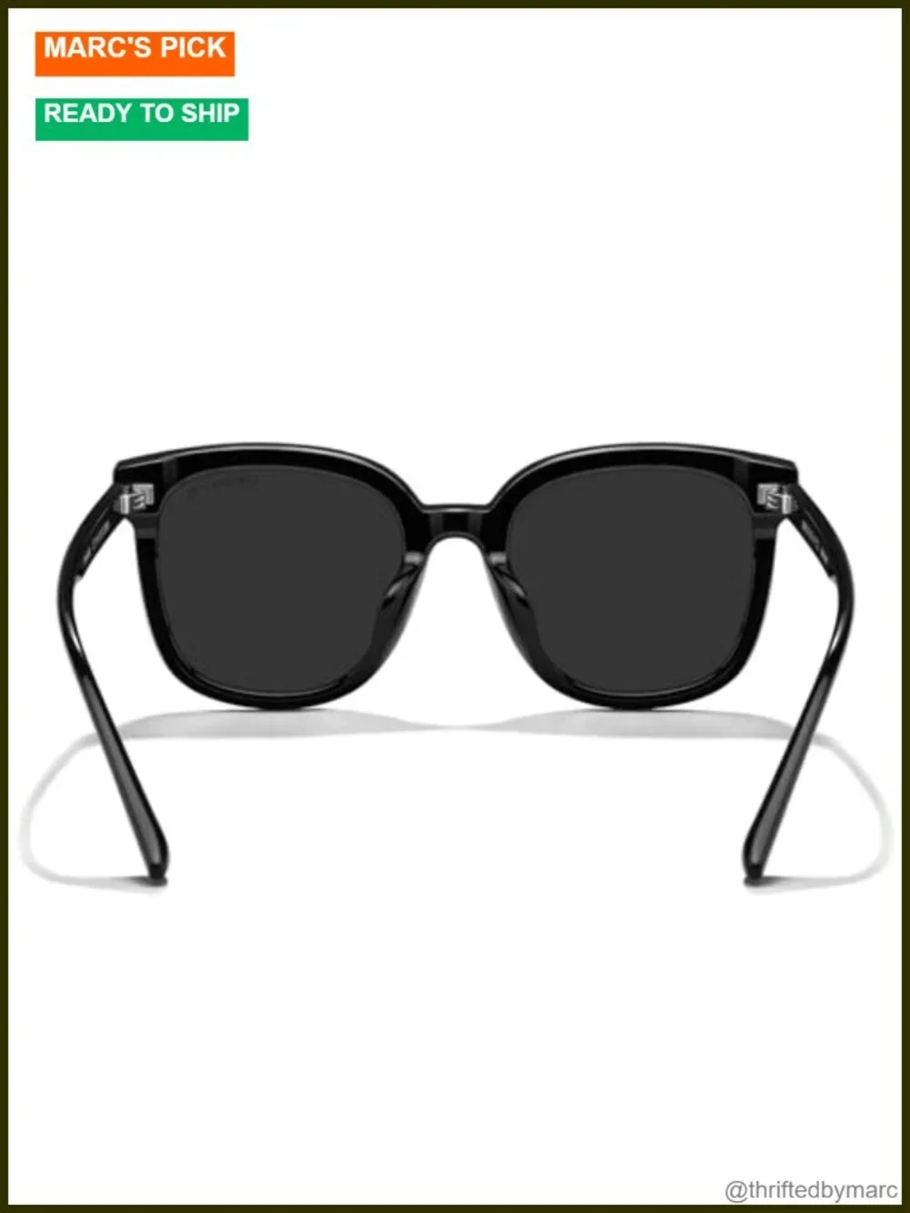 Oversized Square Acetate Polarized Sunglasses UV400 Unisex